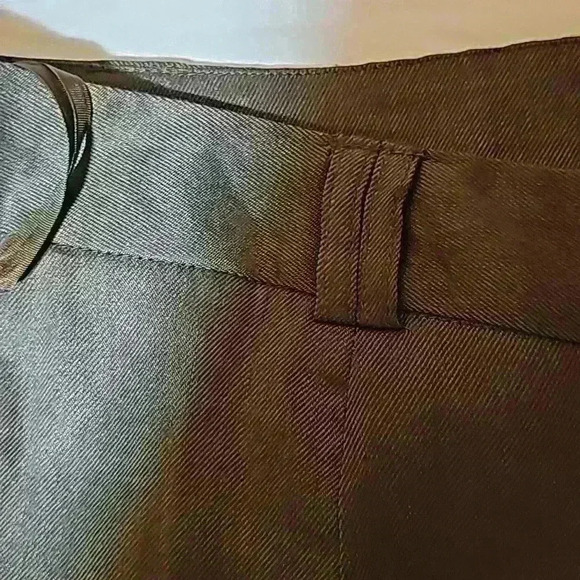 Alfani Women's pants sz 16W color brown wide leg flat front palazzo linen blend - Picture 13 of 15